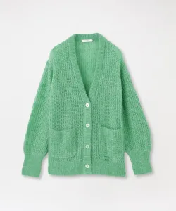 Вязаный сетчатый кардиган поверх основной части изделия Loveless, цвет Light Green