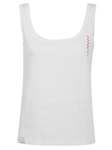 Белая майка с ребристой текстурой и каре Marni