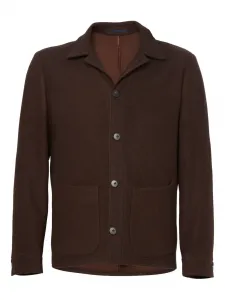 Шерстяная рубашка-куртка Franzese Collection, коричневый