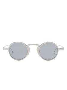 Thom Browne Eyewear солнцезащитные очки в круглой оправе, серебряный