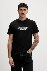 Хлопковая футболка Tommy Jeans, черный