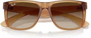 Солнцезащитные очки Ray-Ban RB4165 Justin прямоугольной формы, Rubber Beige/Gradient Brown