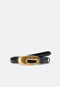 Ремень Calvin Klein OVAL BUCKLE , Black/Tumbled Deep Gold-Coloured/Black