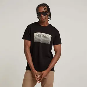 Футболка G-Star Stacked Old Skool Logo R T, черный