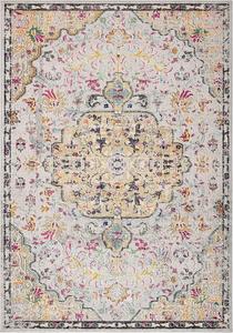 Ковер SAFAVIEH, 67 x 122 см, Madison Collection, Grey & Gold, медальонный дистресс-дизайн, без линьки и простой в уходе, идеален для помещений с высокой проходимостью: прихожая, гостиная, спальня (MAD447G)