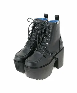 Ботинки на платформе со шнуровкой Yosuke Usa, цвет Black
