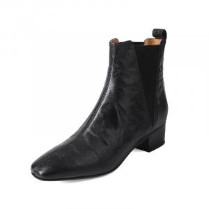 Echo&yolo Женские черные ботильоны без подкладки, цвет Black Unlined