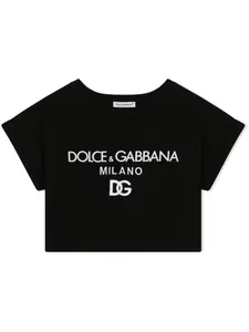 Футболка с логотипом Dolce & Gabbana Kids, черный