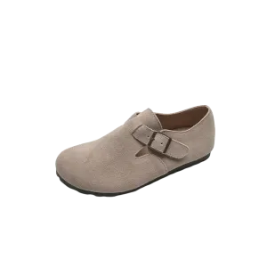 QITUMAUL Антискользящие и износостойкие повседневные туфли на плоской подошве унисекс верблюжий коричневый [без подкладки], цвет Camel Brown[Unlined]