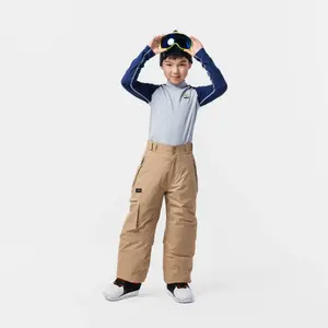 Коричневые детские лыжные брюки 500 Boy JR