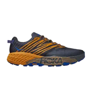 Кроссовки HOKA Speedgoat 4 'Castlerock Golden Yellow', серый