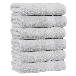 Домашний текстиль Linum, Эгейский длинный штапель, турецкий хлопок, махровый Starlight, набор полотенец для рук из 6 предметов Linum Home Textiles, цвет Glacier Gray