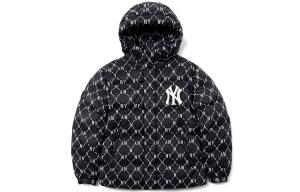 Пуховик унисекс черный Mlb