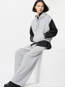 Спортивные широкие брюки/длинные Uniqlo, серый