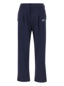 Брюки с принтом-логотипом Sun68, синий