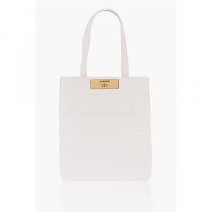 Сумка-тоут LOVE из стеганой искусственной кожи с поворотным замком Moschino, White