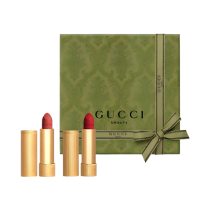 Подарочный набор Beloved Elegance из двух помад: легко растушевывается и выравнивает тон кожи GUCCI, velvet mist #217+velvet mist #25