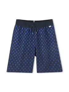 Плавки-шорты с монограммой BOSS Kidswear, синий