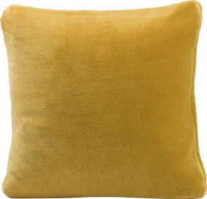 Декоративная подушка Gözze "Premium Cashmere-Feeling Cushion", в тон одеялу Premium Cashmere-Feeling, чехол на подушку с наполнителем 50х50 см, горчичный
