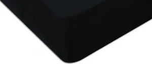 Простыня на резинке джерси 220х200 на резинке, черная Darymex