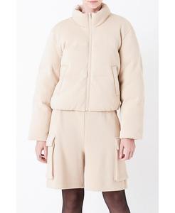 Женская вязаная куртка-пуховик Grey Lab, тан/бежевый