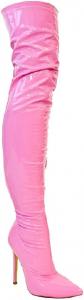 Женские ботфорты Liliana из искусственной кожи с острым носком и тонким каблуком, Pink Pat G7A