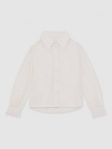 Детская блузка Elia с длинными рукавами и фигурным краем Reiss, Ivory