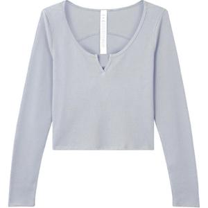 Трикотажная блузка женская с V-образным вырезом Moderate Lululemon, rhinoceros серый