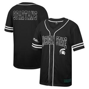 Мужская черная бейсбольная майка michigan state spartans free spirited mesh Colosseum