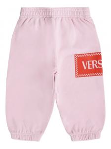 Спортивные брюки с логотипом Versace Kids, розовый