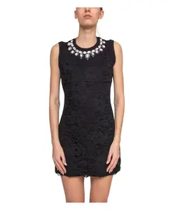 Черное кружевное платье для женщин Blugirl, черный
