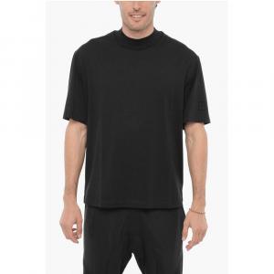 Футболка облегающего кроя с круглым вырезом и заклепками Neil Barrett, Black