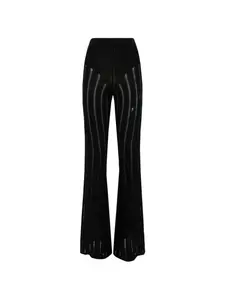 Вязаные расклешенные брюки Laneus, черный