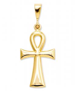 Подвеска из 14-каратного золота, египетский крест Анкх Macy's, No Color