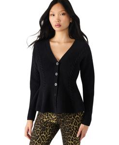 Женский свитер Courtney с V-образным вырезом и баской Steve Madden, Black