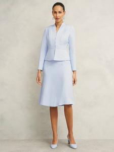 Структурированная куртка из крепа Willa Hobbs, Pale Blue