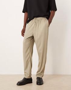 Зауженные брюки коричневого цвета Asos Design