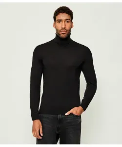 Шерстяная водолазка San Thomas-M Regular fit Hugo, черный