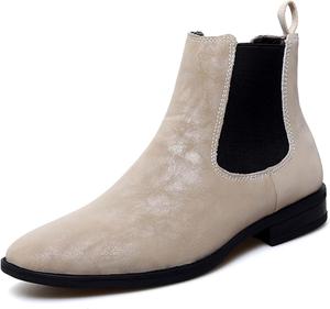 Мужские ботинки челси большого размера в ретро стиле Generic, бежевый