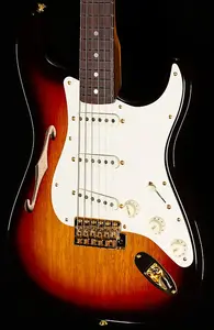 Fender Custom Shop Artisan Korina Thinline Stratocaster шоколадный 3-тональный санберст (247)