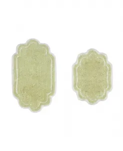 Набор из 2 ковриков для ванной комнаты Allure Home Weavers, зеленый