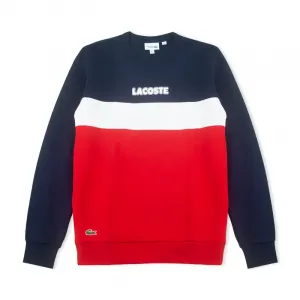 LACOSTE Свитшот мужской красный/белый/синий