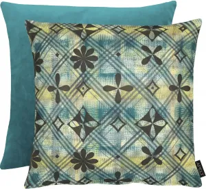 АПЭЛТ декоративная подушка "Лиз", чехол на подушку двусторонний с наполнителем, 1 шт APELT 45х45 см, бирюзовый