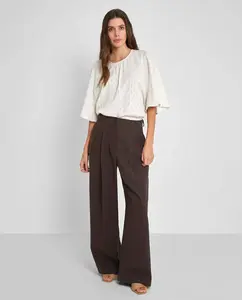 Женская блузка с короткими расклешенными рукавами Trucco, белый