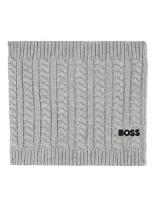 Манишка фактурной вязки Boss Kidswear, серый