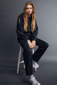 Брюки карго с заниженной талией H&M, черный