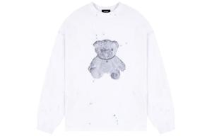 Толстовка из хлопка с принтом "Мишка" WE11DONE, белая