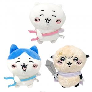 Hachiware Rakko, Hachiware, плюшевые куклы выдры, высота 16 см Chiikawa, Full Set 3 Pcs