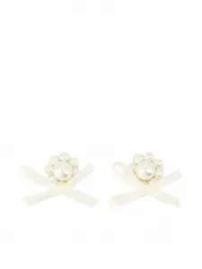 Серьги-бантики с жемчугом Simone Rocha, белый