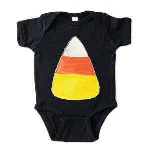 Детское боди акварельного цвета Candy Corn The Juniper Shop, черный